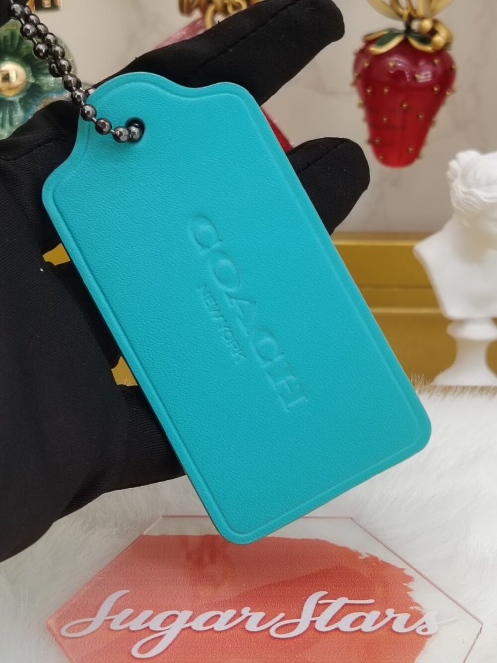Coach tag bag charm